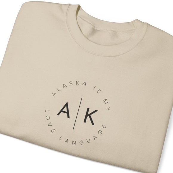 COPY - Alaska Is My Love Language Quote/Graphic Crewneck Sweater - Picture 3 of 4